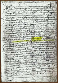 Escritura de compraventa de crisoles. Año 1584. Archivo Históricos Provincial de Zamora.