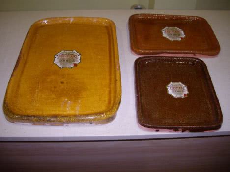 platos rectangulares de barro refractario