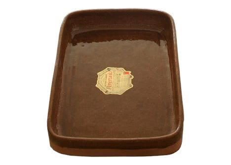 asador rectangular de barro