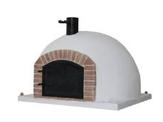 HORNO DE LEÑA BOVEDA DE LADRILLO 100CM ACABADO EN BLANCO