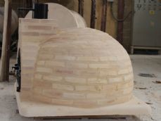 HORNO EN LADRILLO SALMÓN 90CM LOSA 120X120CM