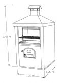 BARBACOA MIXTA CON HORNO MOD. ARENA KALAHARI PREMIM