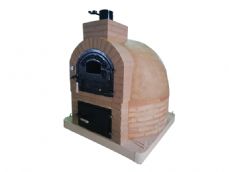 HORNO CON HORNILLA EMBOCADURA LADRILLO SALMON ACABADO EN TERRACOTA-LADRILLO