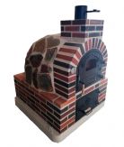 HORNO CON HORNILLA CUADRADA PIEDRA  MULTICOLOR EMBOCADURA MULTICOLOR