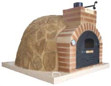 HORNO MONTADO EN PIEDRA MEDITERRANEA MARRON