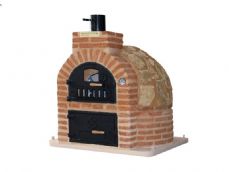 HORNO CON HORNILLA  EMBOCADURA LADRILLO MUDEJAR ACABADO EN PIEDRA MEDITERRANEA-LADRILLO