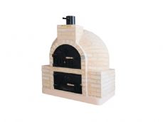 HORNO CON HORNILLA CUADRADA  EMBOCADURA LADRILLO RUSTICO P. ACABADO EN LADRILLO RUSTICO DE PERERUELA