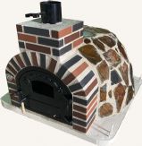 HORNO MONTADO EN PIEDRA MULTICOLOR EMBOCADURA MULTICOLOR