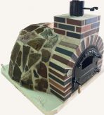HORNO MONTADO EN PIEDRA MULTICOLOR EMBOCADURA MULTICOLOR