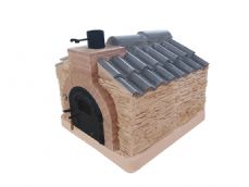 HORNO DE LEÑA TIPO CASETA ACABADO EN PIEDRA VILLAMAYOR