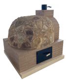 HORNO CON HORNILLA CUADRADA CARGA LATERAL EN PIEDRA MEDITERRANEA