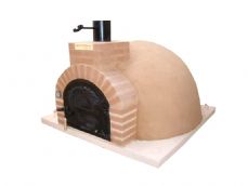 HORNO DE LEÑA EMBOCARURA LADRILLO SALMON ACABADO EN TERRACOTA FROTASADO