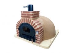 HORNO DE LEÑA EMBOCADURA LADRILLO ROJO LISO ACABADO EN TERRACOTA PULIDO INTEMPERIE