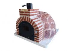 HORNO DE LEÑA EMBOCADURA LADRILLO MUDEJAR ACABADO EN "PIEDRA ROJA HISPANA"