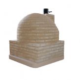 HORNO DE LEÑA CON HORNILLA  CUADRADA ACABADO EN LADRILLO RUSTICO DE PERERUELA