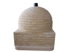 HORNO DE LEÑA CON HORNILLA  CUADRADA ACABADO EN LADRILLO RUSTICO DE PERERUELA