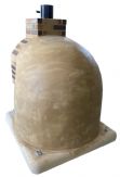 HORNO CON HORNILLA TERRACOTA EMBOCADURA CUERO TOSTADO