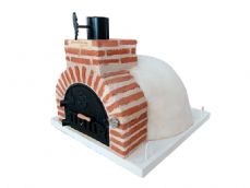 HORNO DE LEÑA EMBOCADURA LADRILLO MUDEJAR ACABADO EN BLANCO LISO