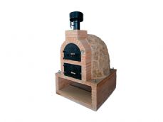 HORNO CON HORNILLA Y MESA INT. CUADRADA BAJA LADRILLO RUSTICO Y PIEDRA MEDITERRANEA