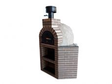 HORNO Y MESA INT. ESQ. LADRILLO GRIS Y PIEDRA BLANCA NACAR